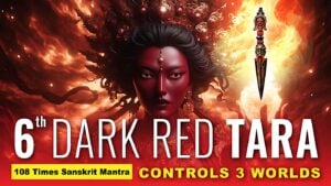6th Dark Red Tara Victorious over 3 worlds and 3 poisonsBuddha-Weekly