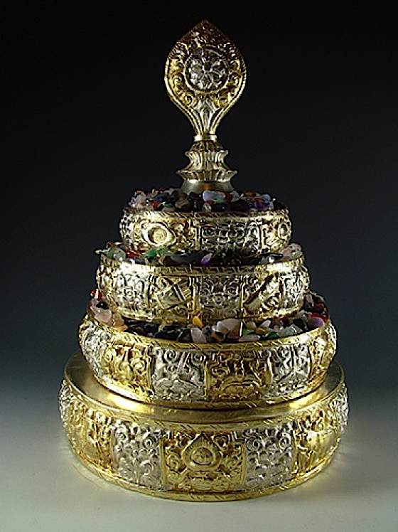 Ganapuja (Gathering Offering) and Ganachakra (Gathering Circle) or Tsog (Tsok): What is it? Why is the Offering Important? When to Celebrate? 6 Buddha Weekly 1T mandala semi precious stones set