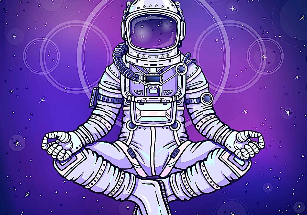 Buddha-Weekly-Astronaut meditating dreamstime_l_119216744-Buddhism A meditating austronaut. Meditaiton methods may well be life-saving in deep space travel.