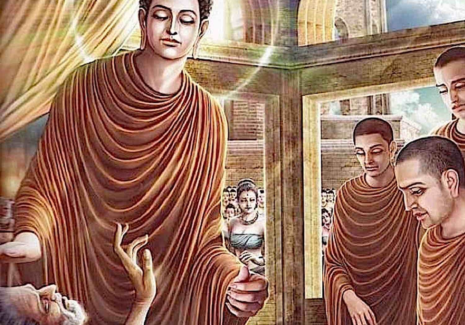 Buddha-Weekly-Buddha tending the sick man-Buddhism Buddha tending the sick.