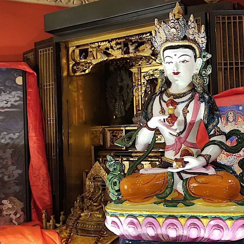 Buddha-Weekly-Vajrasattva Thangka Painted-Buddhism Vajrasattva or any purifying practice is very powerful prior to new year to clear any negative karmas from the past year. Even if you don't do it in the prior year, Vajrasattva practice is an ideal daily practice.