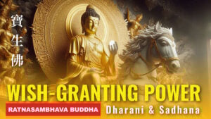 Thumnail for video: Ratnasambhava, the Wish-Granting Buddha -- video: Dharani, mantra, sadhana.