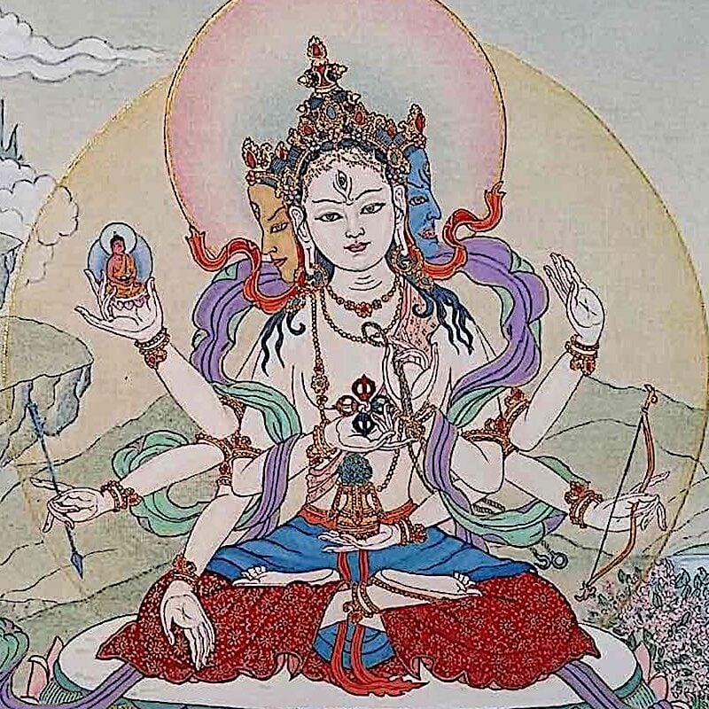 Ushnisha Vijaya Namgyalma Ushnisha Vijaya Namgyalma is more than a long life Goddess. She is one of the Three Supremes in some of Marpa the Translators key practices. Beautiful painting by Angeli Lhadripa Shkonda.